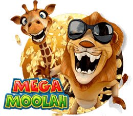 mega moolah lejon med solgralsögon och giraff